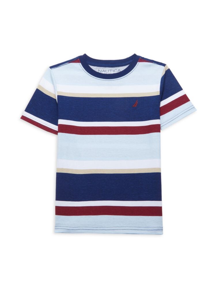 

Полосатая футболка для маленького мальчика Nautica, цвет Ice Blue