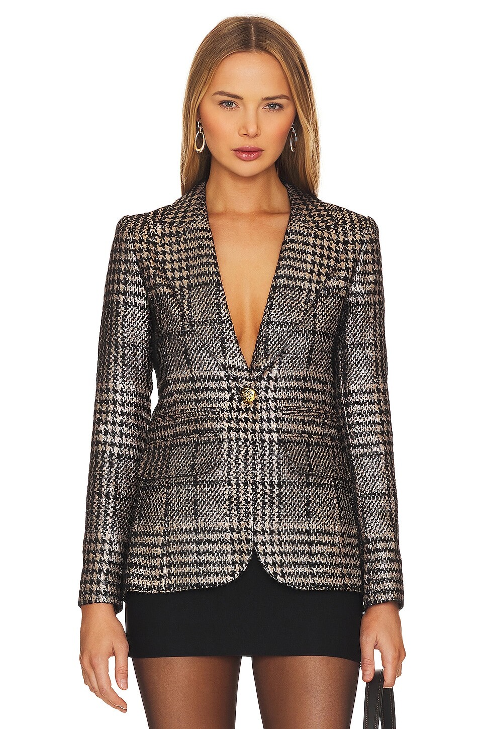 

Блейзер Smythe Hutton, цвет Black Metallic Plaid