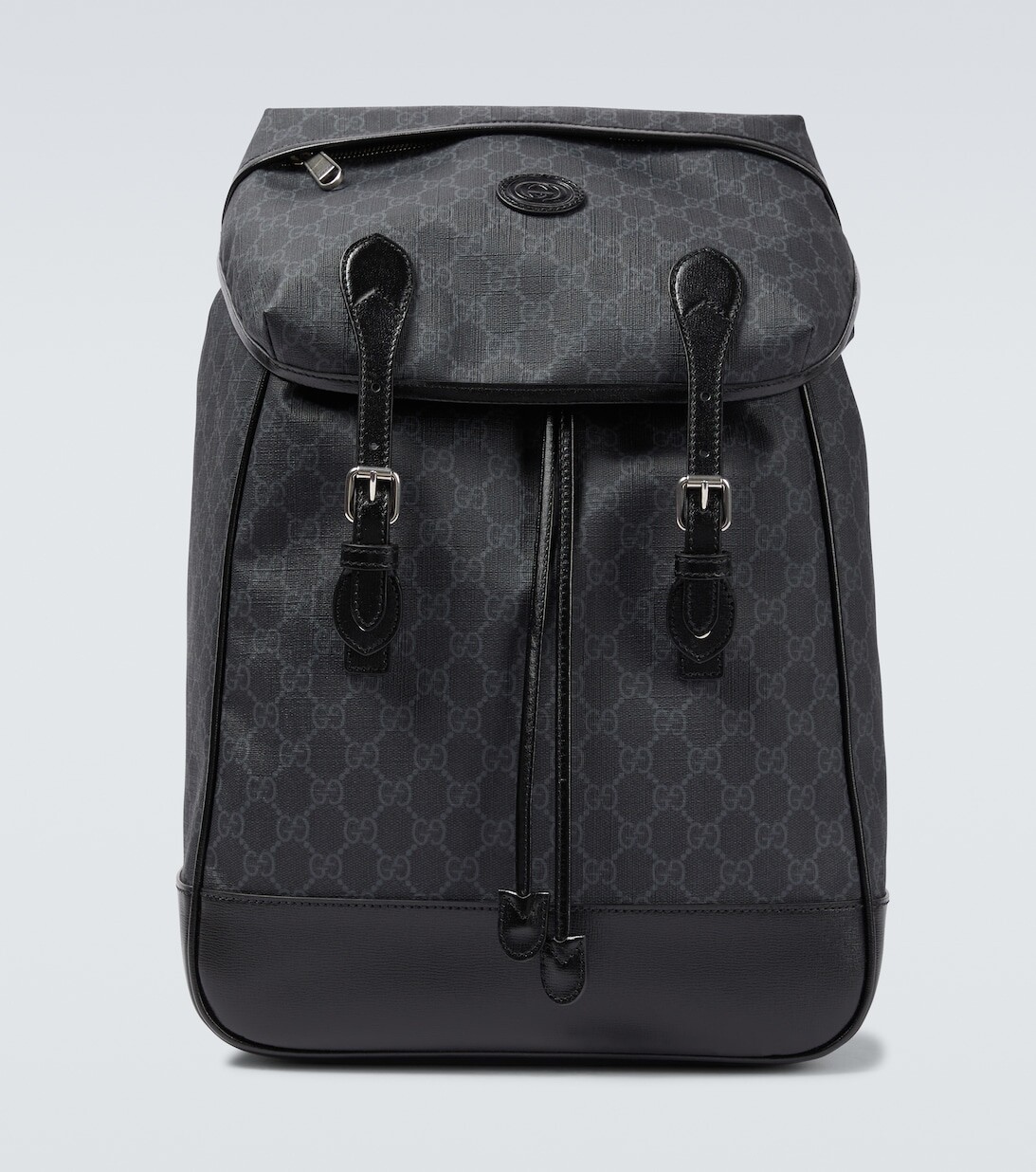 

Холщовый рюкзак с логотипом GG Supreme Gucci, серый