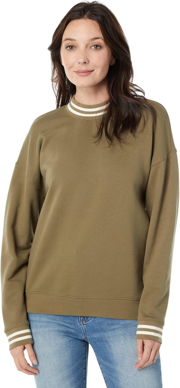 

Толстовка Madewell (Re)sourced Cotton Studio Ringer Mockneck Sweatshirt, цвет Distant Surplus