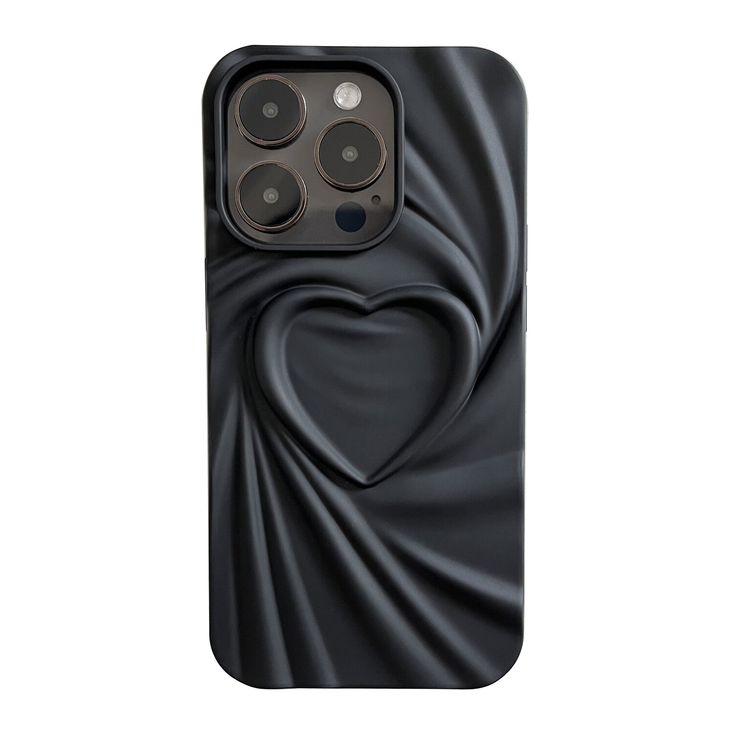 

Чехол для телефона Keshami, Black love heart wrinkled