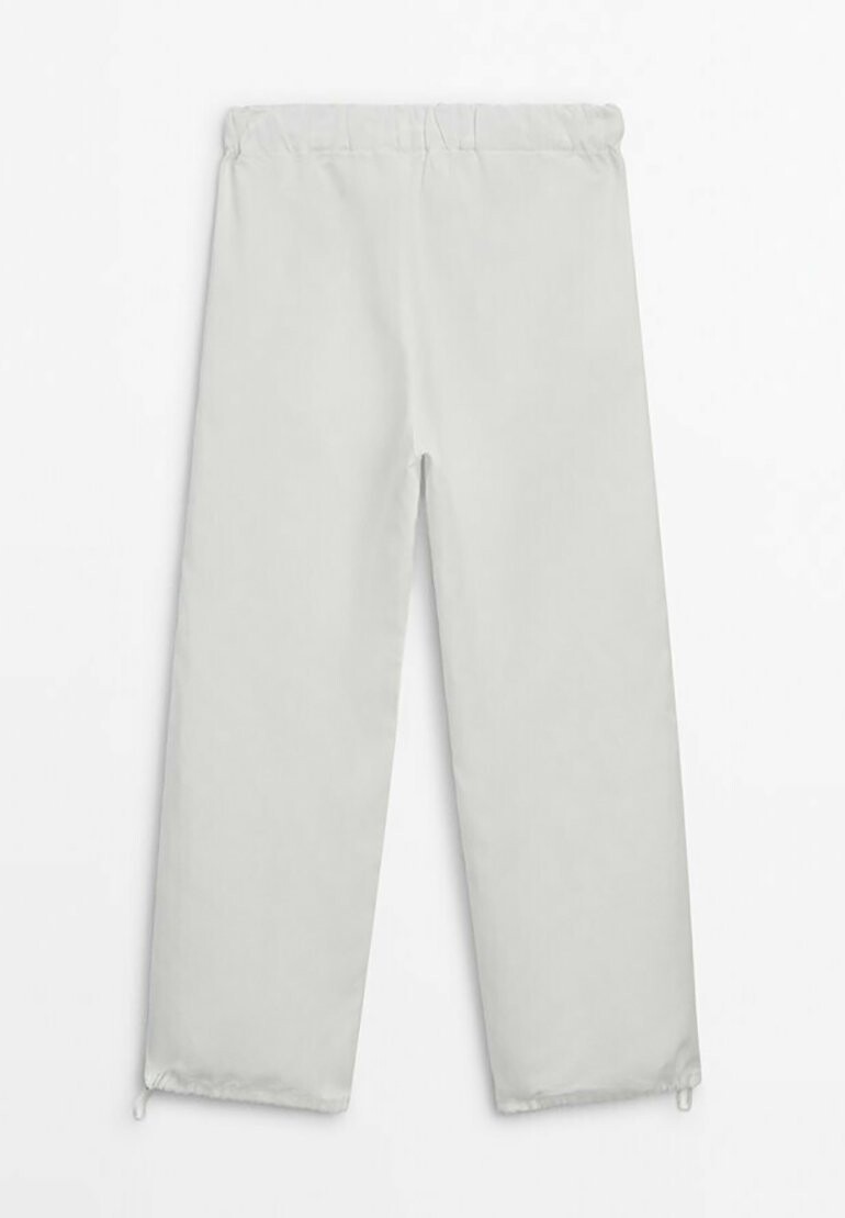 

Брюки WITH ELASTIC WAISTBAND AND ADJUSTABLE HEM Massimo Dutti, белый