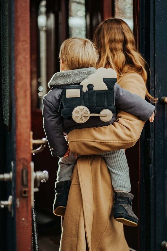 

Logio Backpack Детский кожаный рюкзак Локомотив Donsje, темно-синий