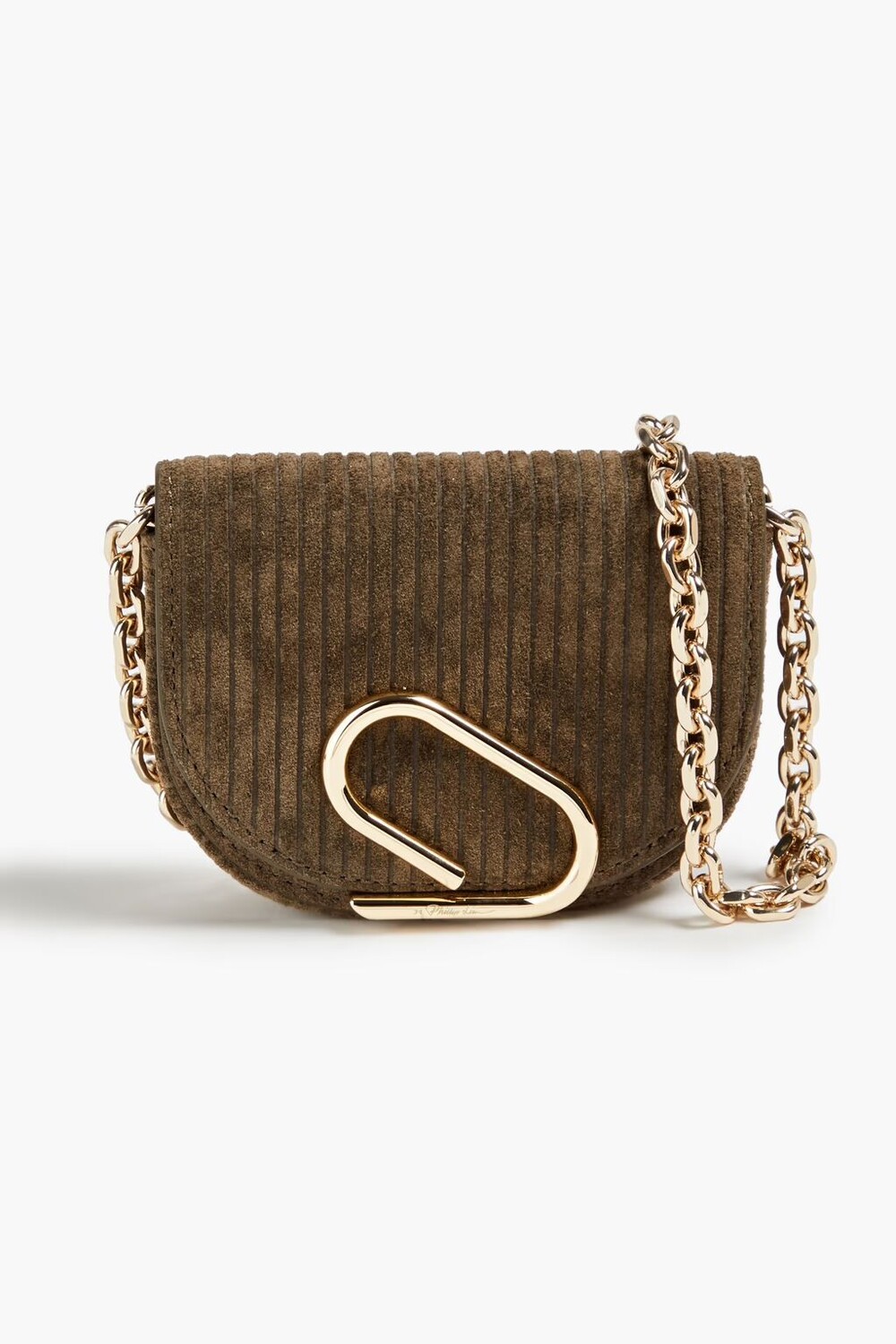 

Украшенная сумка на плечо из ребристой замши 3.1 Phillip Lim, армейский зеленый