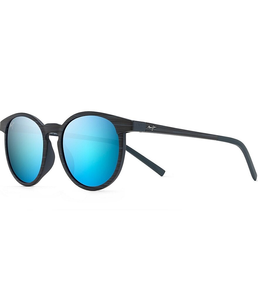 

Maui Jim Kiawe PolarizedPlus2 круглые солнцезащитные очки 53 мм, синий