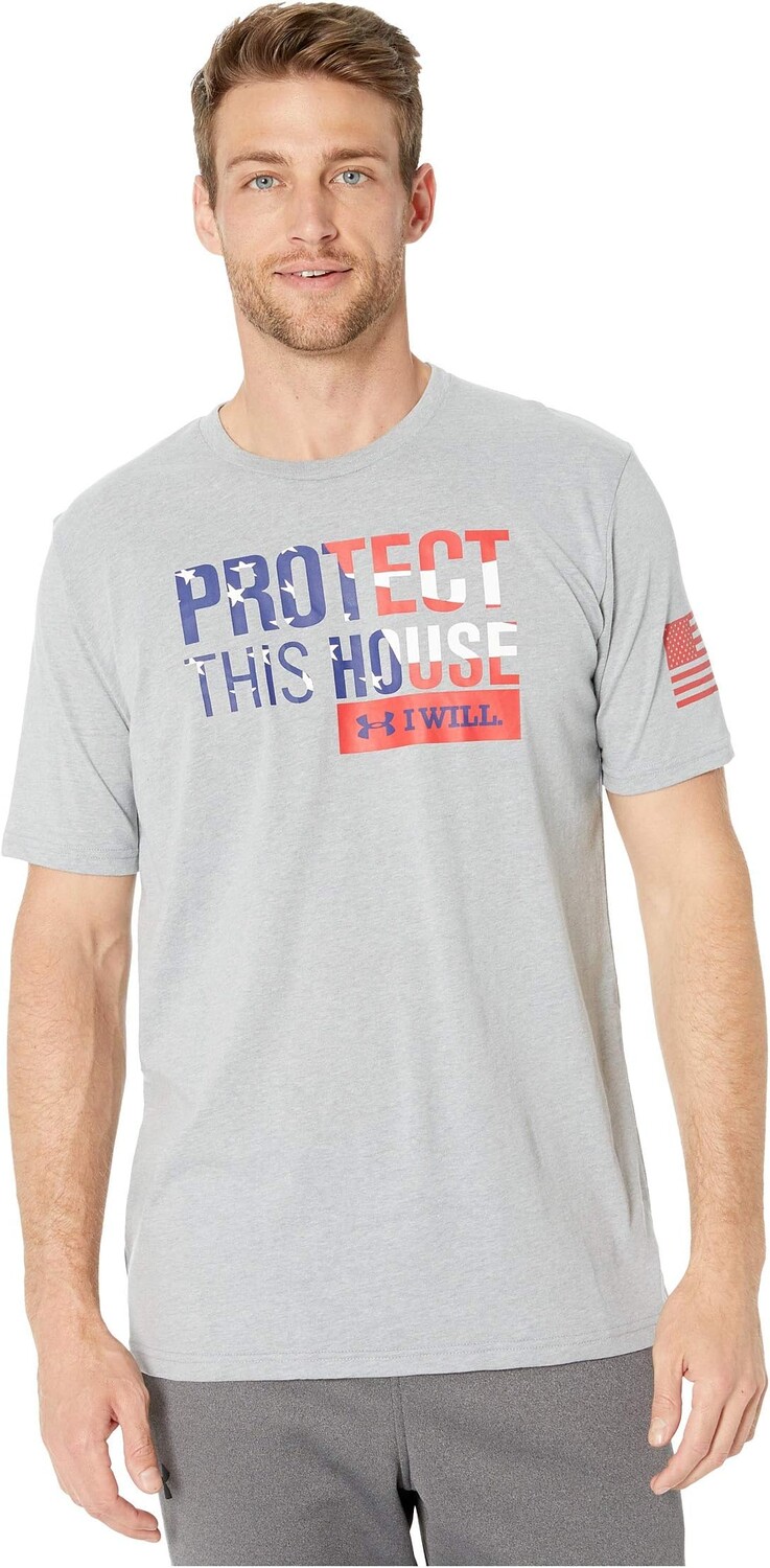 

Футболка Freedom PTH Under Armour, цвет Steel Light Heather/Red