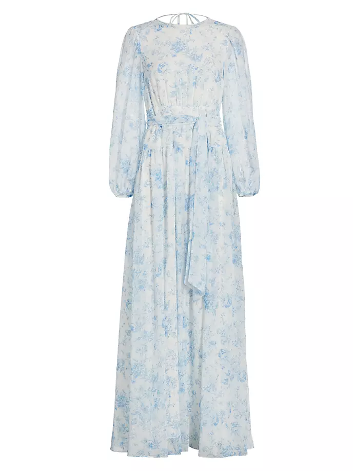 Платье Goddess с цветочным принтом Ldt, синий