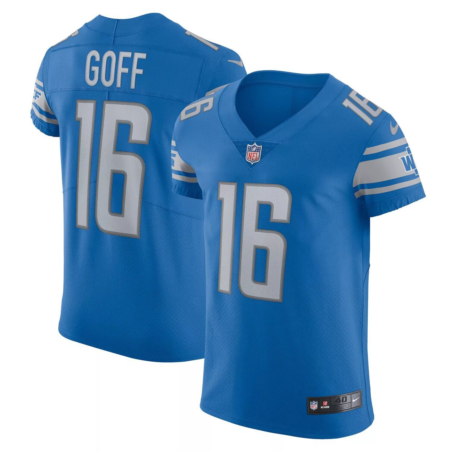

Мужская синяя майка Jared Goff Detroit Lions Vapor Elite Player Nike
