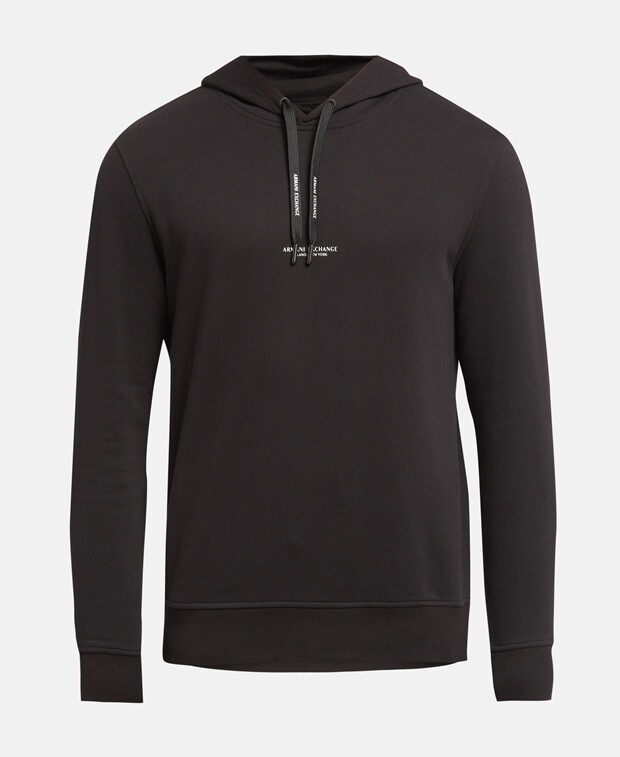 

Худи с капюшоном Armani Exchange, черный