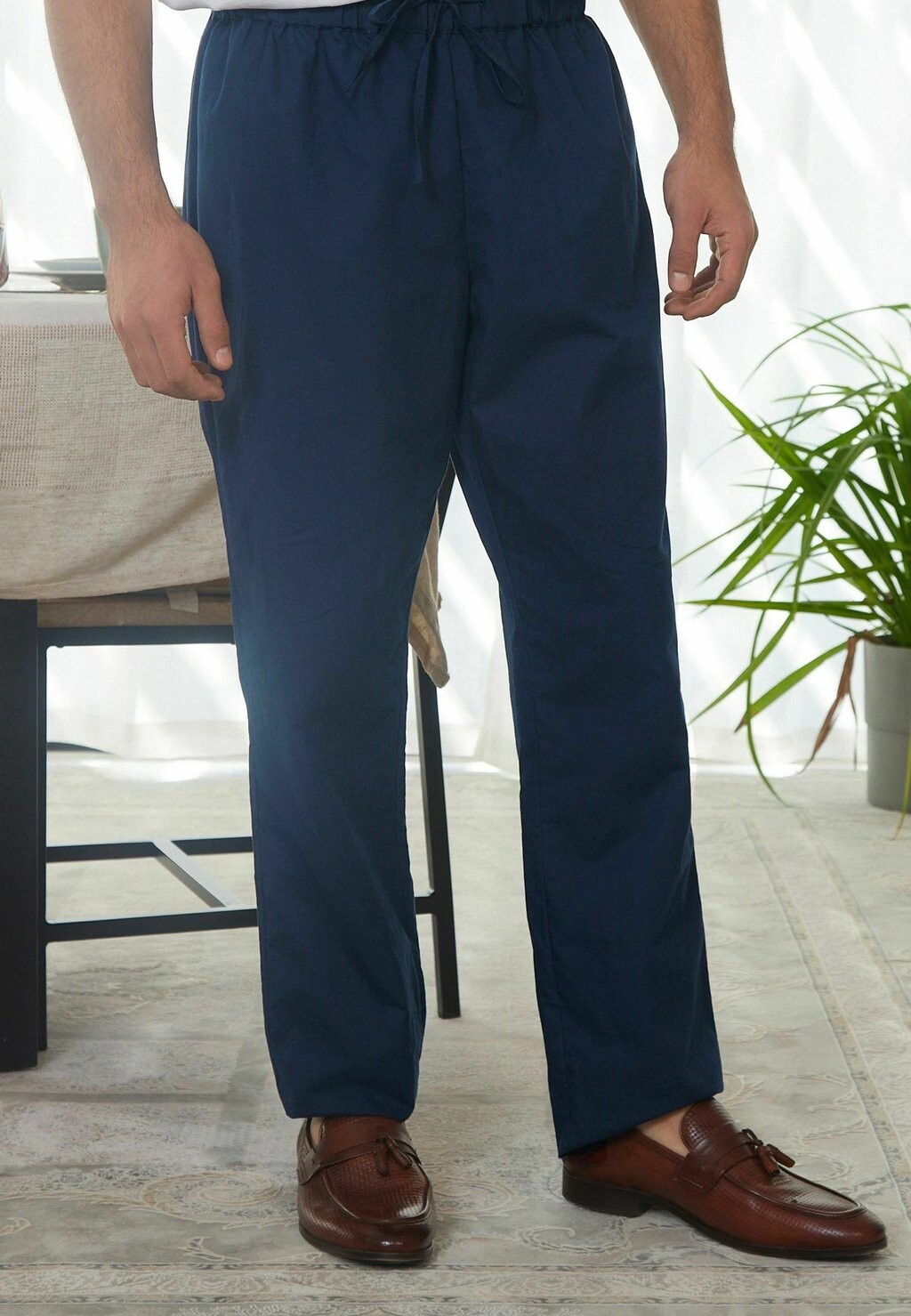 

Брюки KURTA WITH DRAWSTRING WAIST STANDARD Next, цвет navy blue