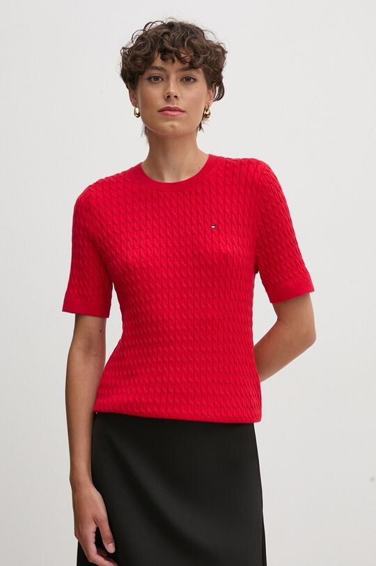 

Хлопковый свитер Tommy Hilfiger, красный