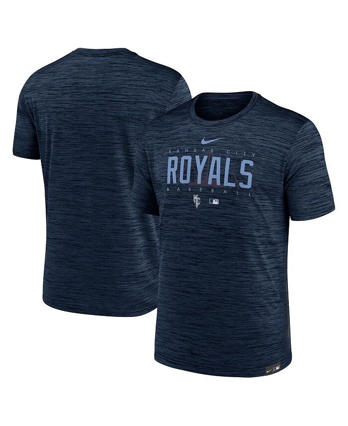 

Мужская темно-синяя футболка Kansas City Royals City Connect Velocity Practice Performance Nike, синий