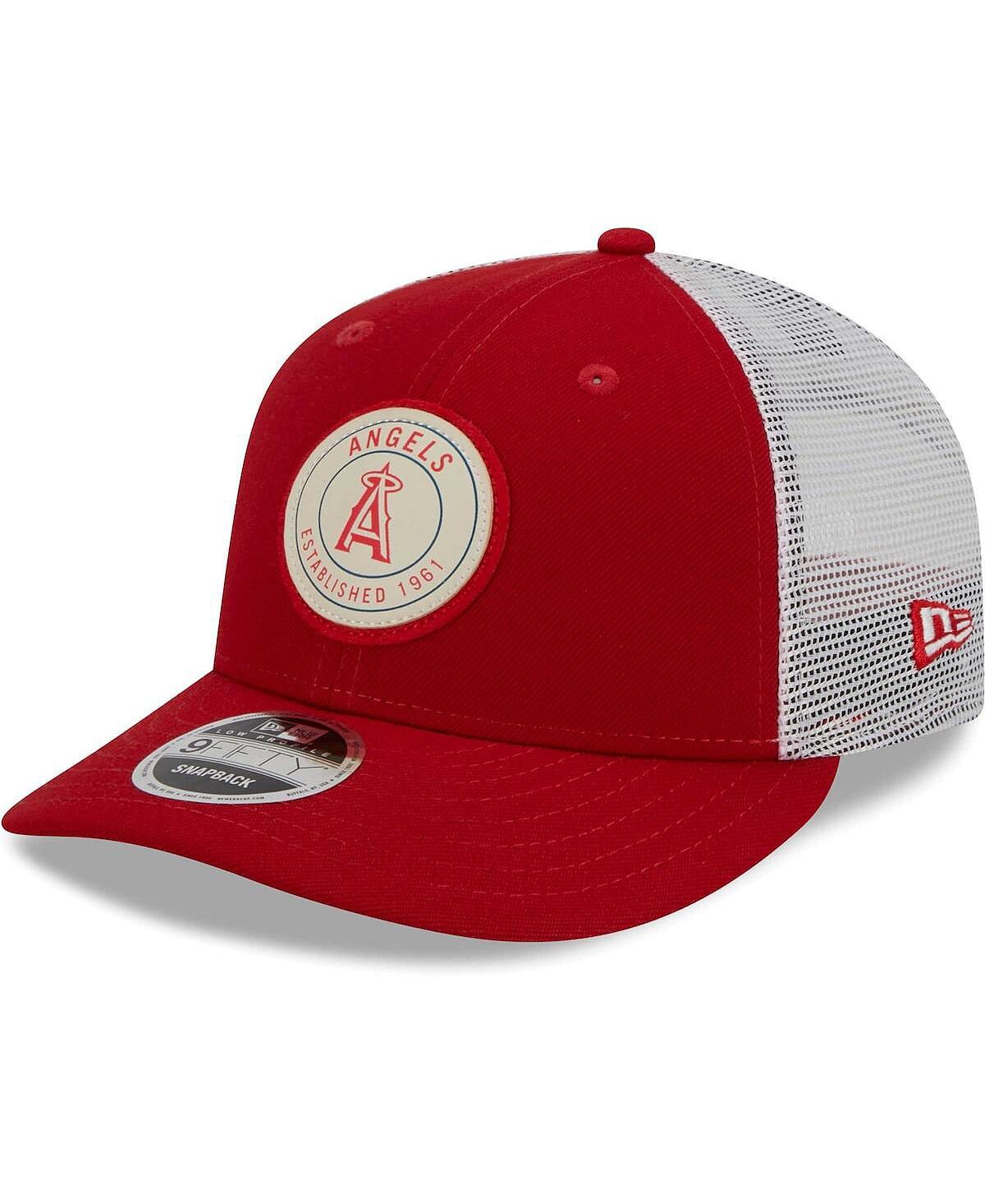 

Мужская красная бейсболка Los Angeles Angels Circle Trucker Low Profile 9FIFTY Snapback New Era