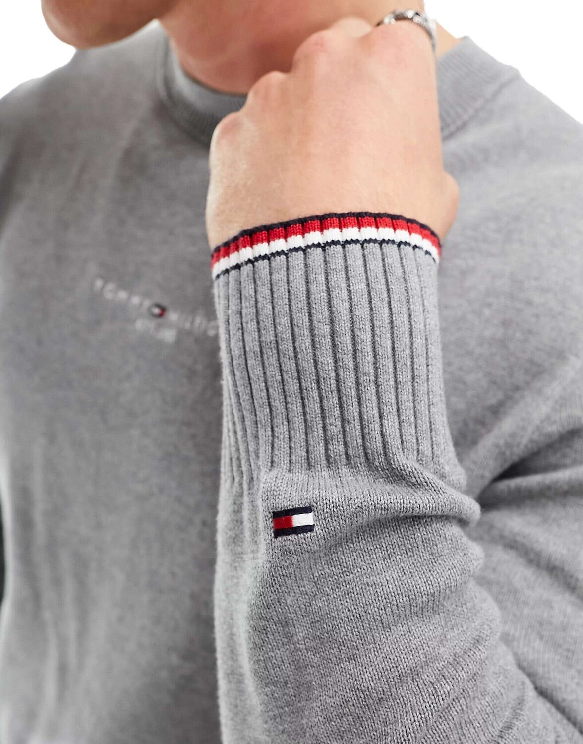 

Tommy Hilfiger Серый вересковый джемпер hilfiger Embro с круглым вырезом