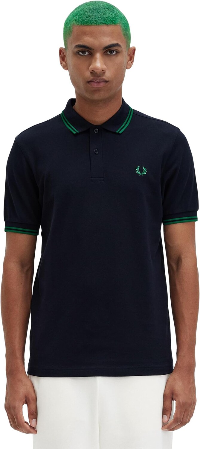 

Рубашка-поло Twin Tipped Fred Perry Shirt Fred Perry, цвет Navy/Fred Perry Green