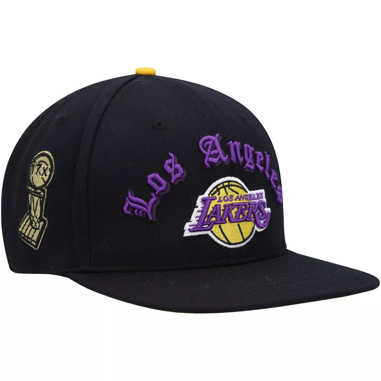 

Мужская кепка Pro Standard черная Los Angeles Lakers Old English Snapback