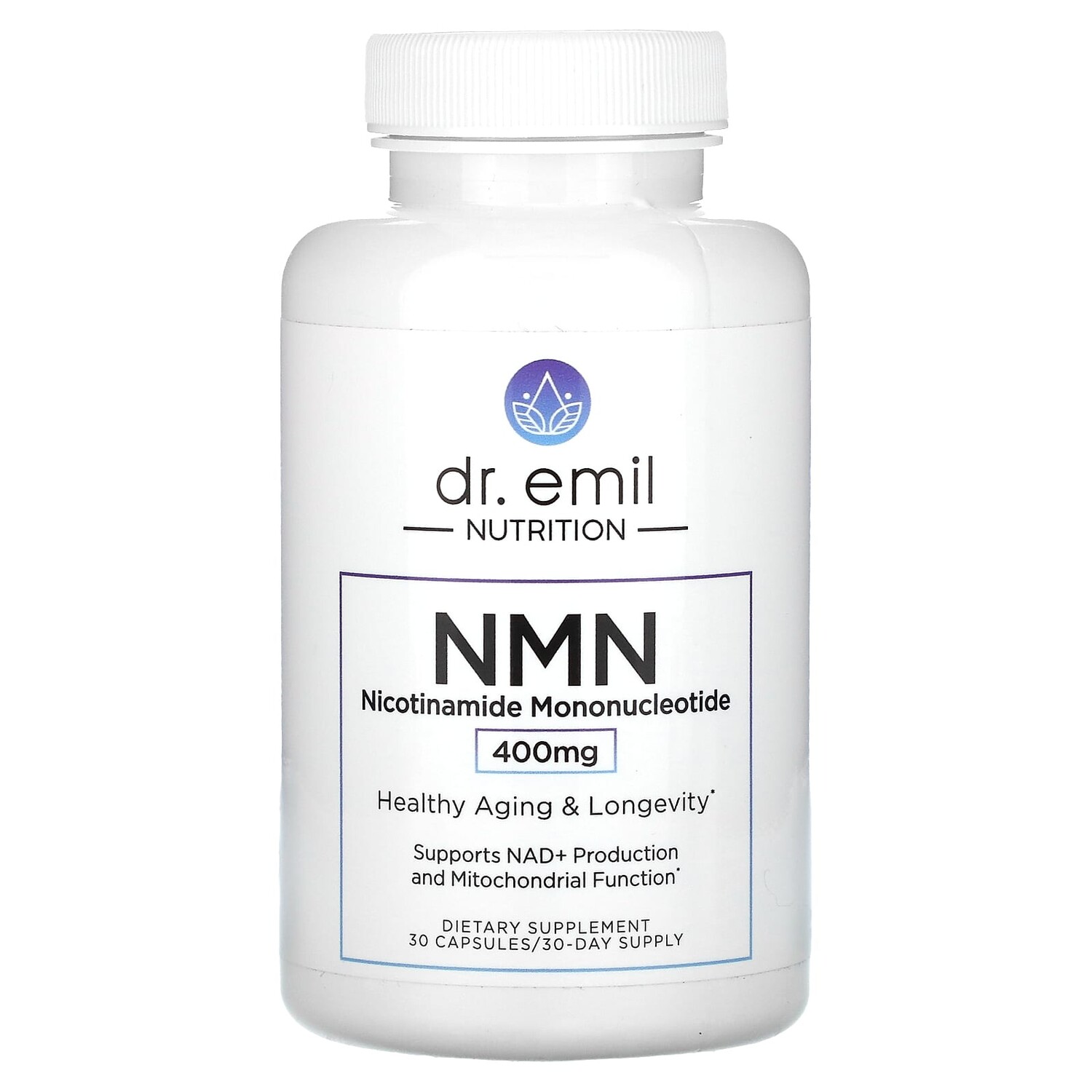 

NMN, никотинамидмононуклеотид, 400 мг, 30 капсул, Dr. Emil Nutrition
