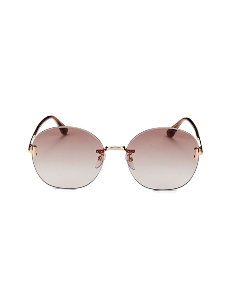 

Овальные солнцезащитные очки 63MM Tom Ford, бежевый