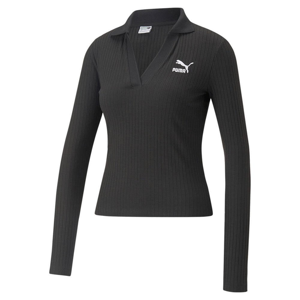 

Футболка с длинным рукавом Puma Classics Ribbed V-Co, черный