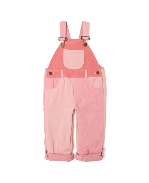 

Комбинезон унисекс в тон с цветными блоками Dotty Dungarees, цвет Pink