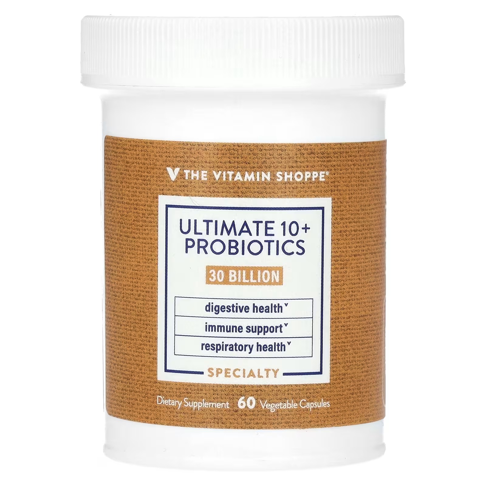 Пробиотик The Vitamin Shoppe Ultimate 10+ Probiotics 30 миллиардов КОЕ, 60 капсул
