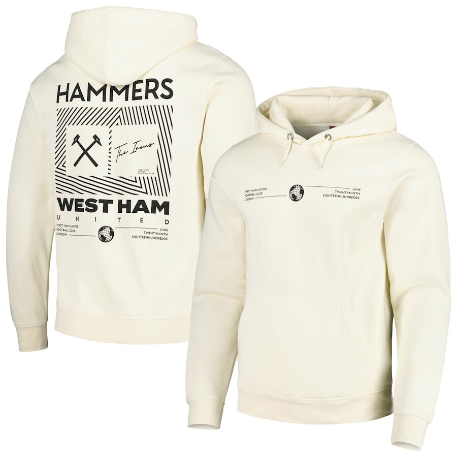 

Пуловер с капюшоном Sport Design Sweden West Ham United, кремовый