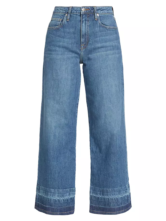 Укороченные джинсы Jude со средней посадкой и широкими штанинами Simkhai, цвет coronado