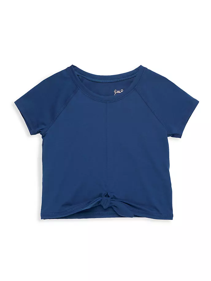 цена Мини-футболка Kieran Active для маленьких девочек и девочек Lilly Pulitzer Kids, цвет bay navy