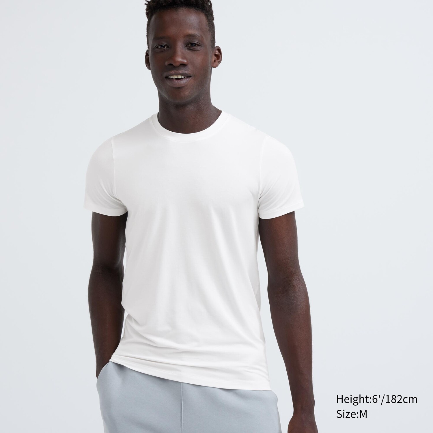 

Футболка-термо Uniqlo Heattech с круглым вырезом и короткими рукавами, белый