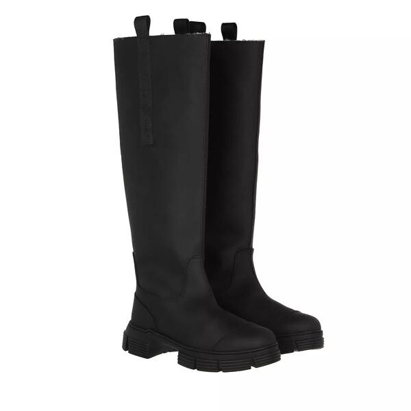 

Сапоги fur country boot Ganni, черный