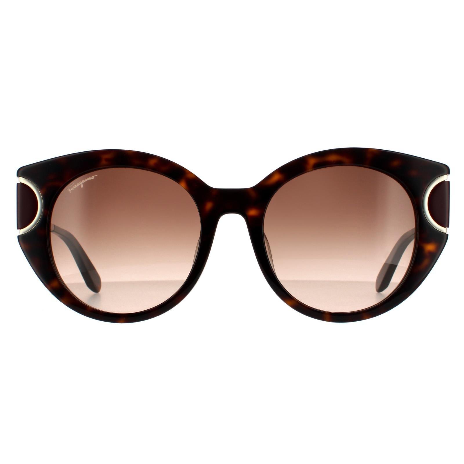 Коричневые солнцезащитные очки с градиентом и черепаховым кошачьим глазом Salvatore Ferragamo, коричневый подвеска с розовым кошачьим глазом греческий позолота с родированием