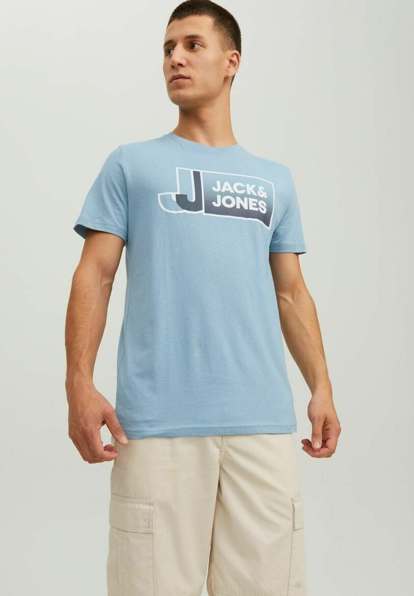 

Футболка с принтом Jack & Jones, синий