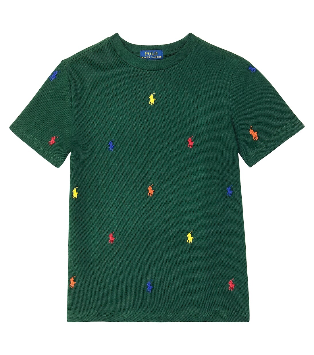 

Футболка из хлопка пике с вышивкой Polo Ralph Lauren, зеленый