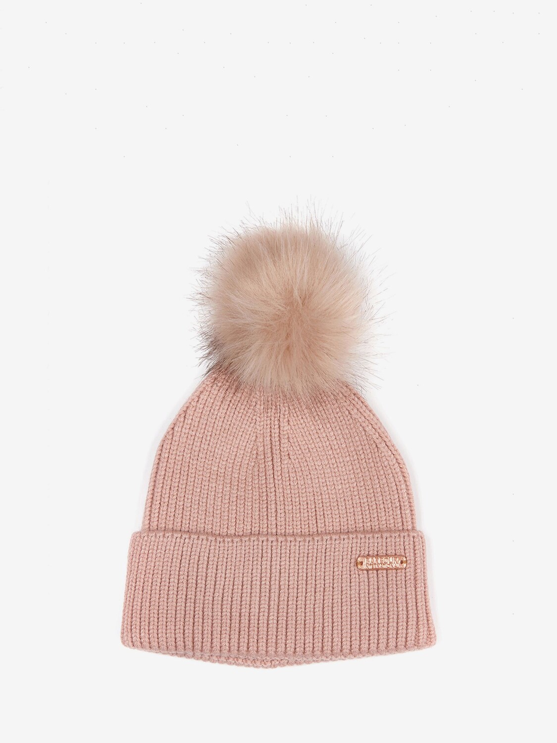 

Шапка-бини Barbour International Mallory Pom Pom, розовая