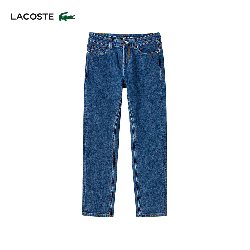 

Брюки прямые женские Lacoste из крокодиловой кожи, черный