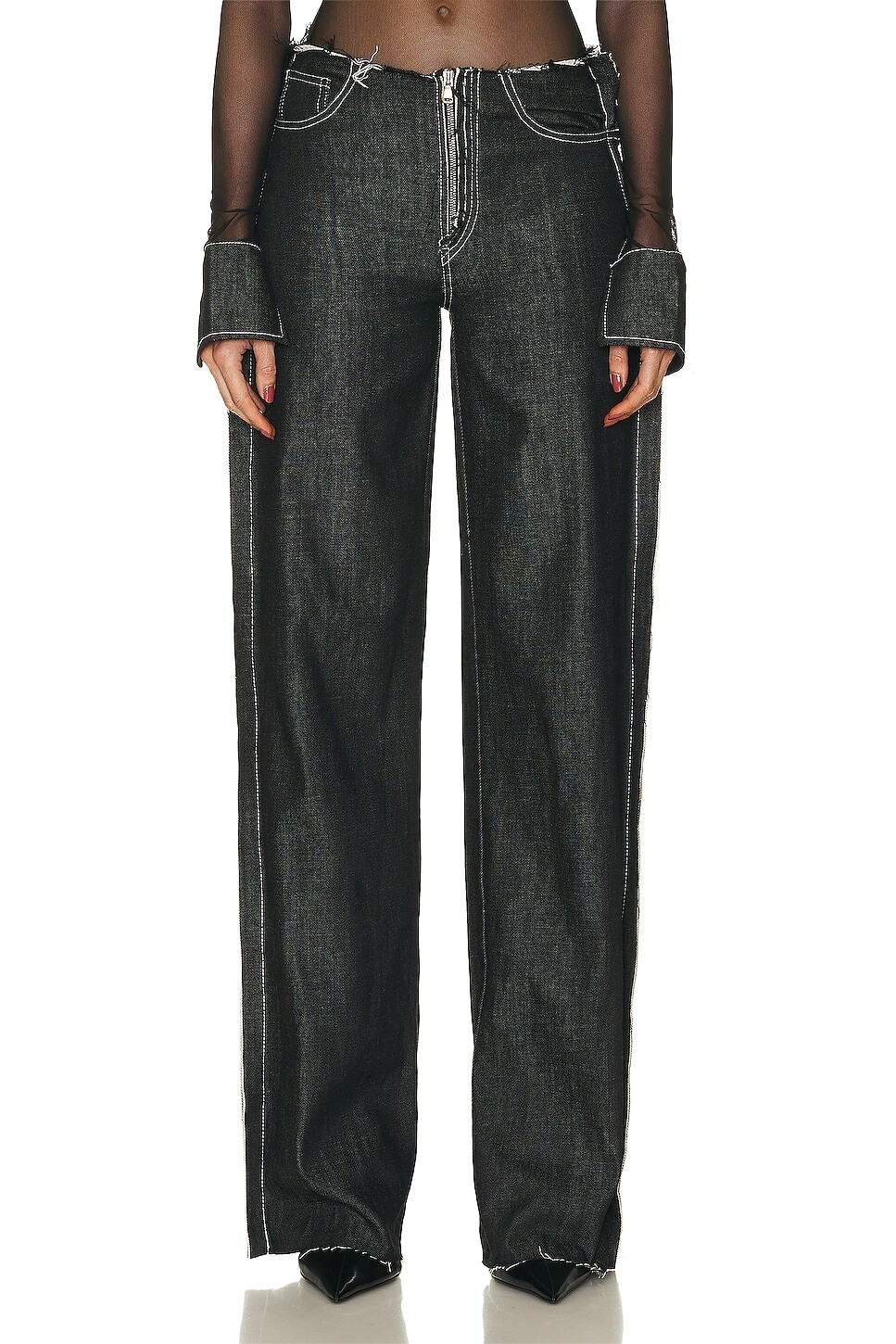 

Брюки Sami Miro Vintage Undone Waist Trouser, цвет Denim