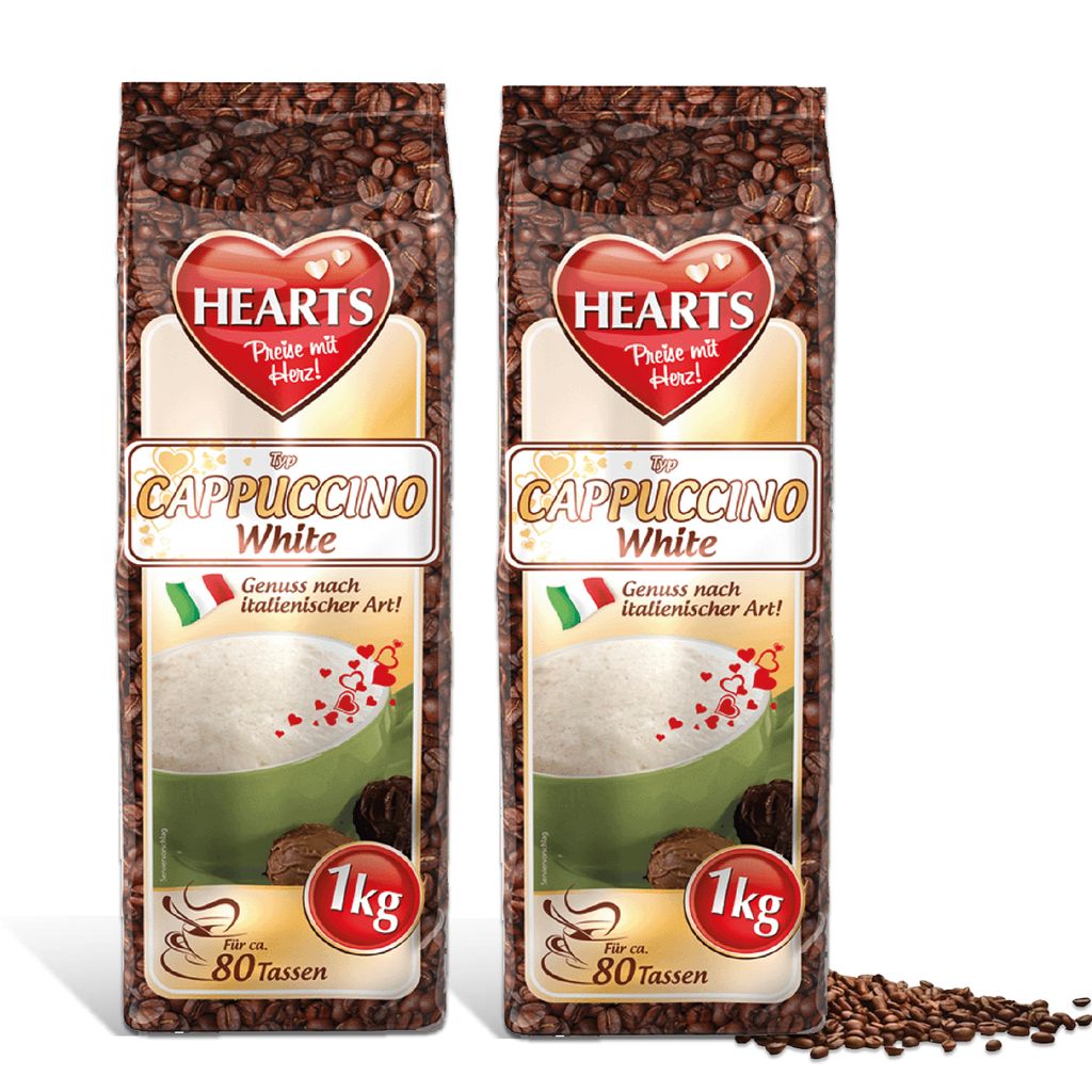 

HEARTS Cappuccino White Line Vanilla 2 x 1кг кофейный специалитет Tsi Consumer Goods