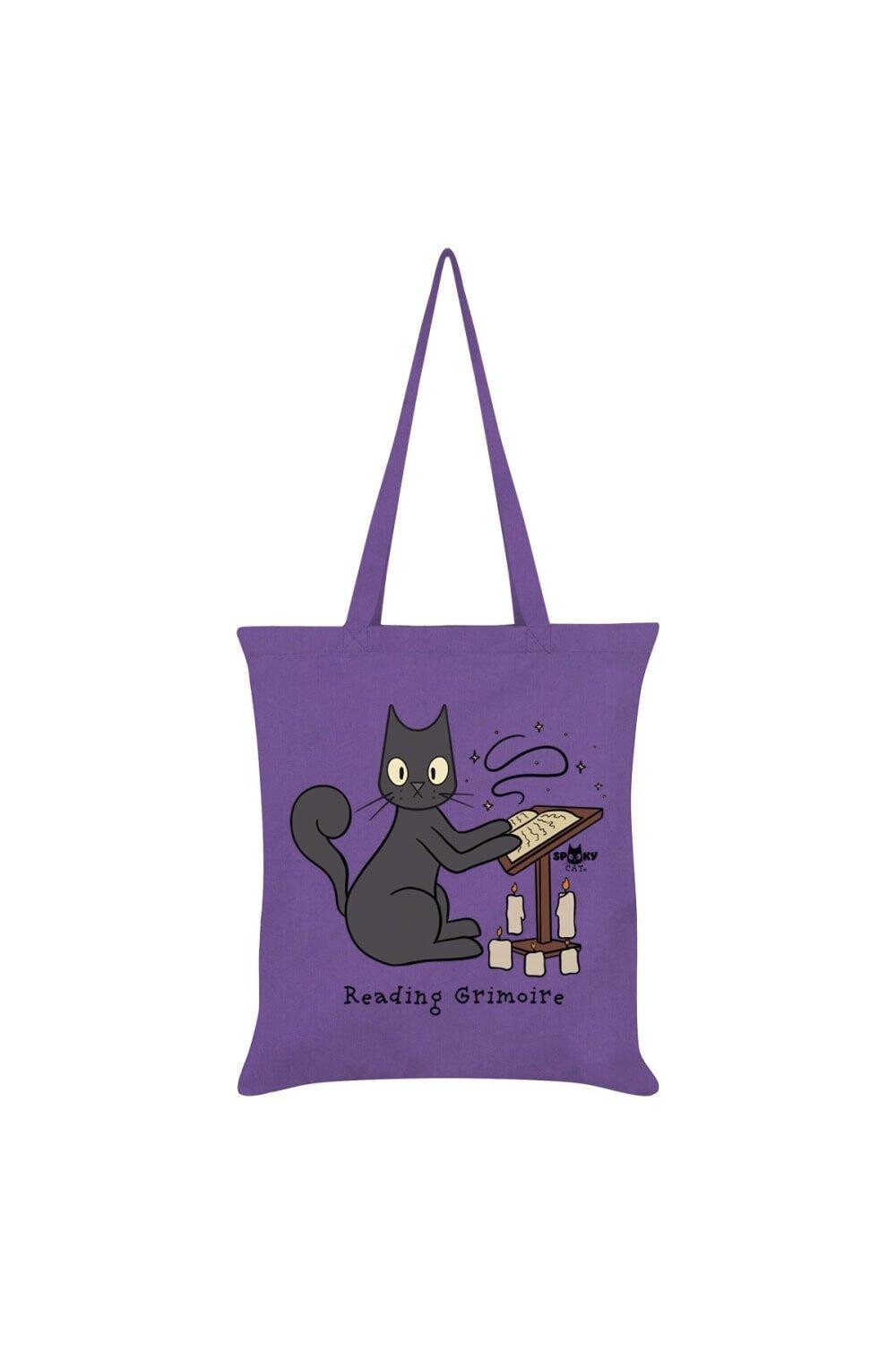 

Большая сумка для чтения Гримуара Spooky Cat, фиолетовый