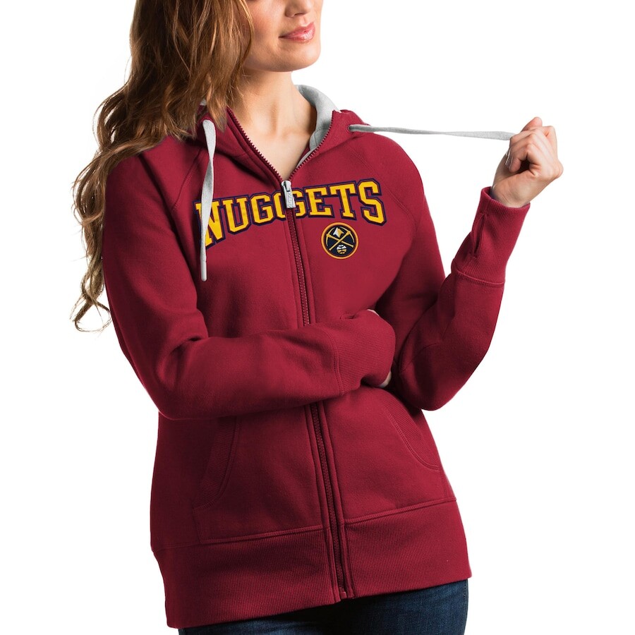 

Толстовка на молнии Antigua Denver Nuggets, красный