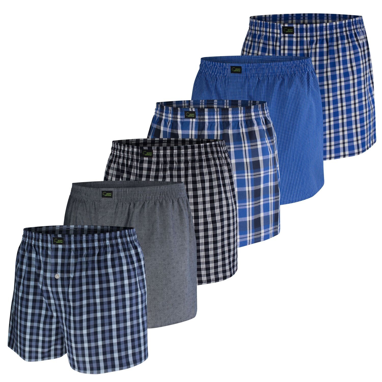 

Боксеры green panther Webboxershorts 6 шт, цвет Navy / Grau / Karo