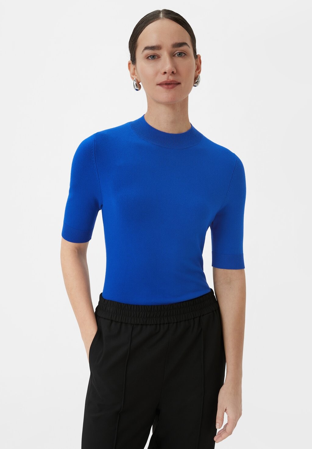 

Футболка базовая MIT TURTLENECK comma, цвет ozeanblau