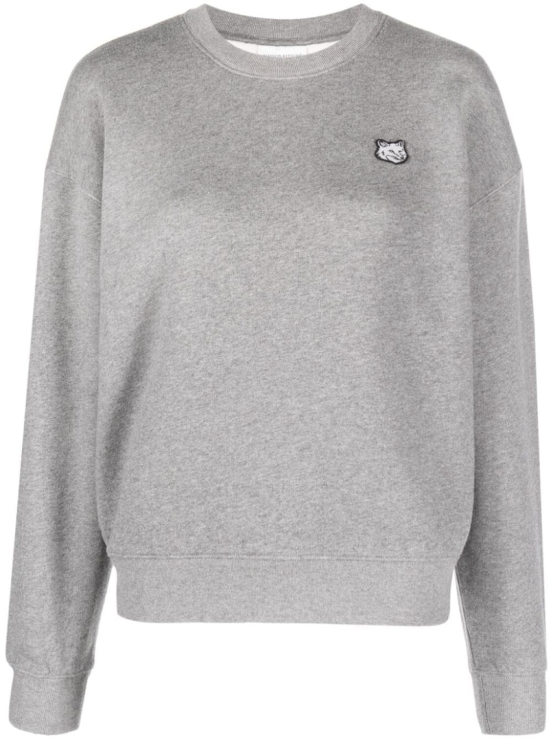 

Maison Kitsuné меланжевая толстовка с нашивкой, серый
