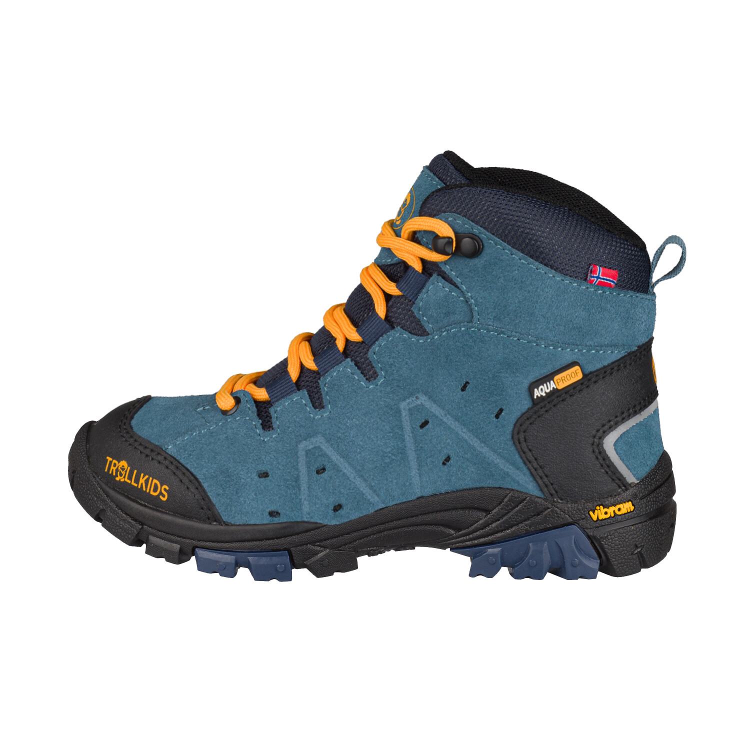 

Кроссовки Trollkids mid cut Trollsteinen, цвет Stahlblau/Mango/Schwarz
