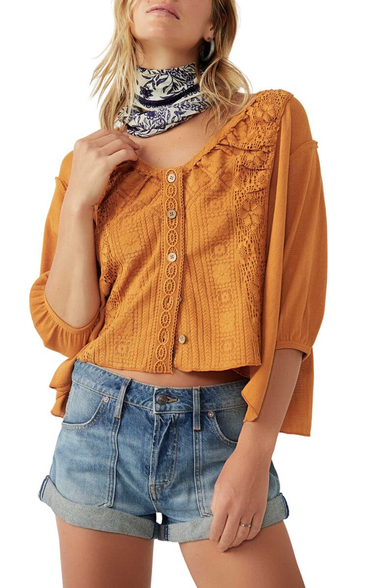 

Мэй Топ FREE PEOPLE, красновато-оранжевый