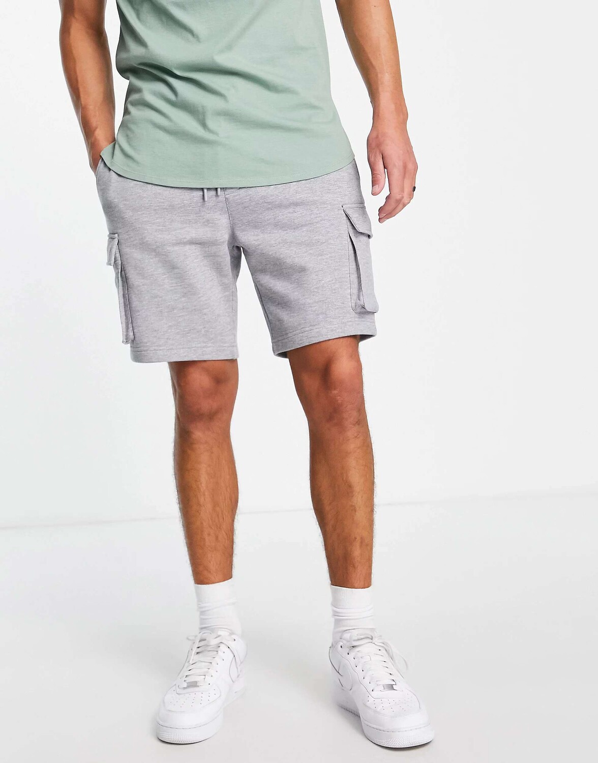 

Шорты карго Topman серого меланжевого цвета