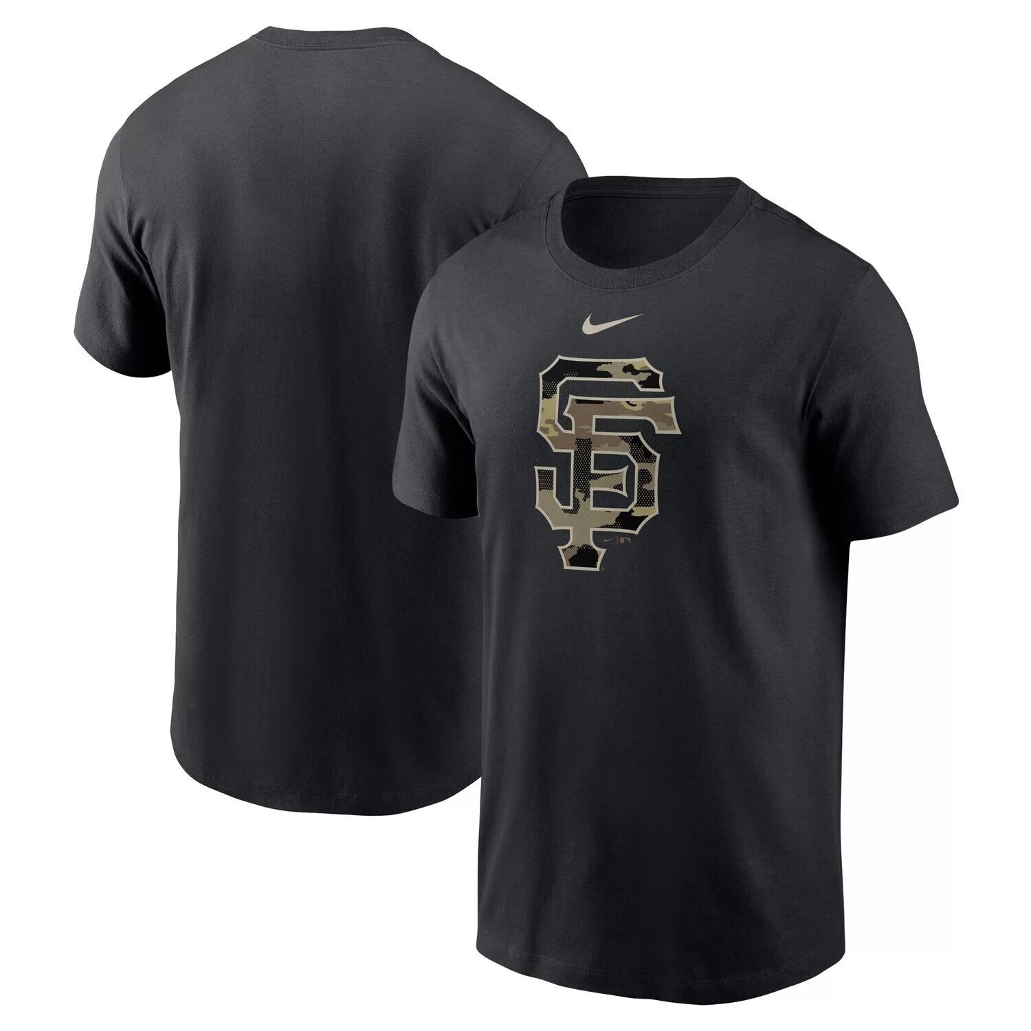 

Мужская черная футболка с камуфляжным логотипом Nike San Francisco Giants Team