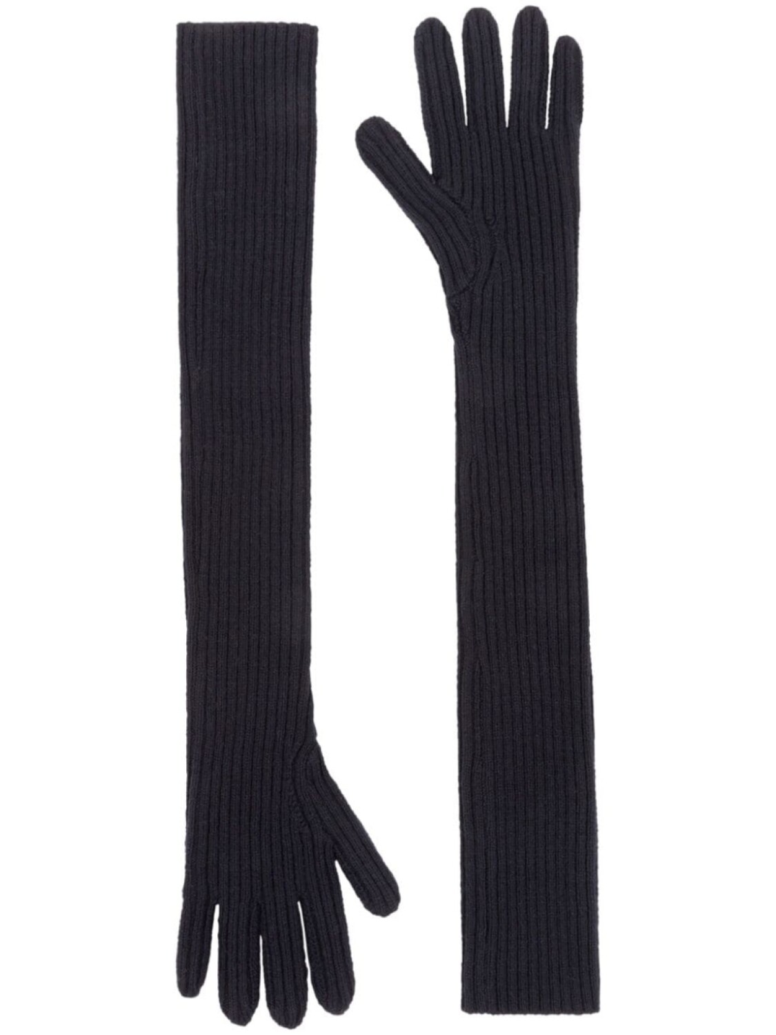 

DRIES VAN NOTEN длинные шерстяные перчатки, синий