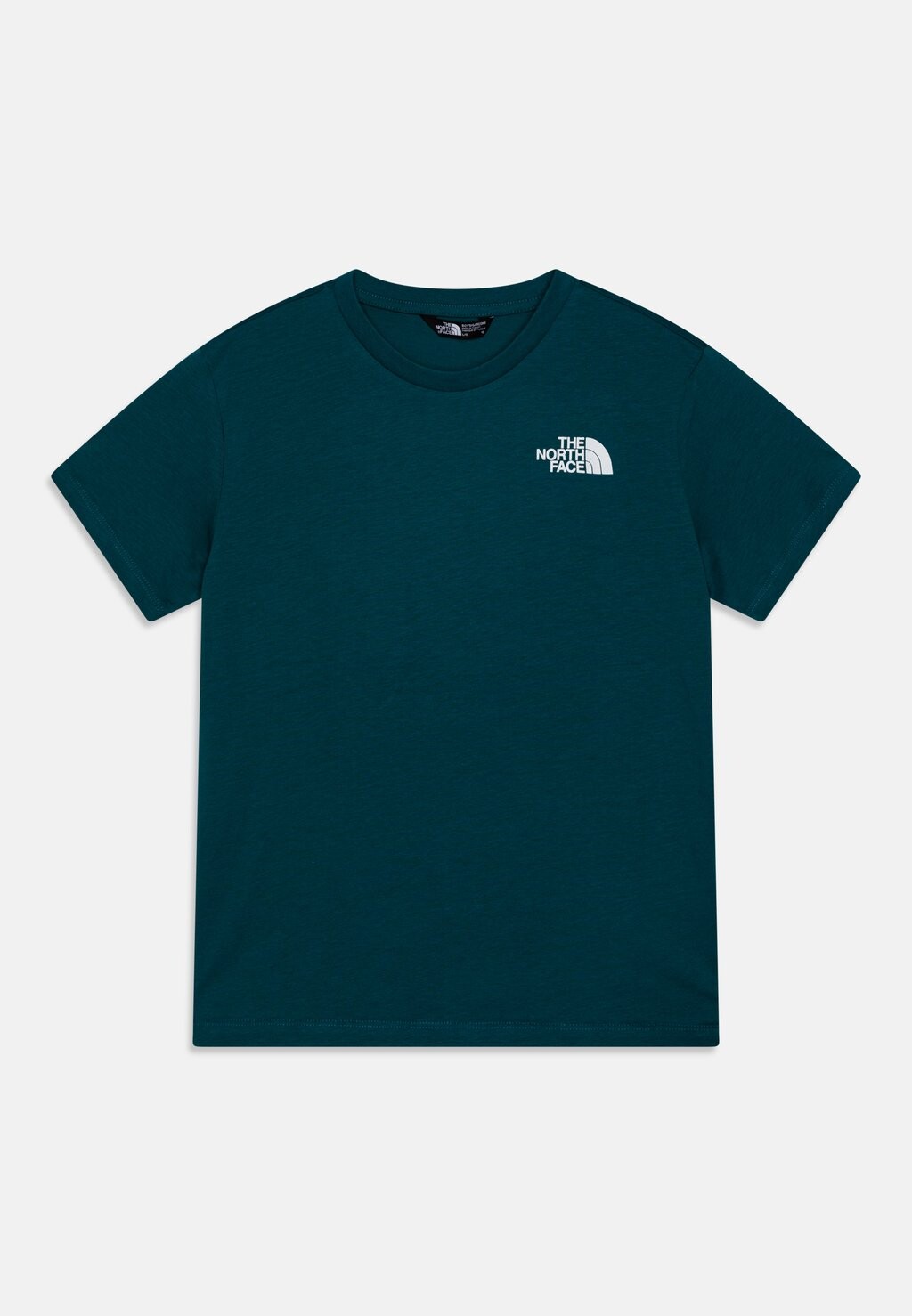 

Футболка с принтом REDBOX TEE BACK BOX GRAPHIC UNISEX The North Face, цвет blue moss/lemon yellow