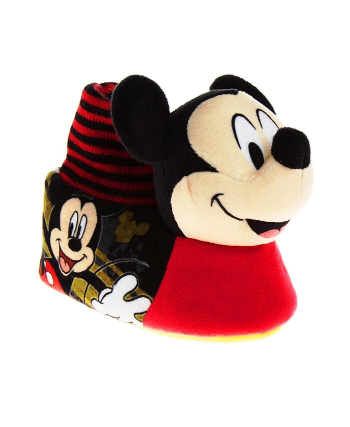 

Домашние тапочки с 3D-дизайном Микки Мауса для маленьких мальчиков Disney, мультиколор