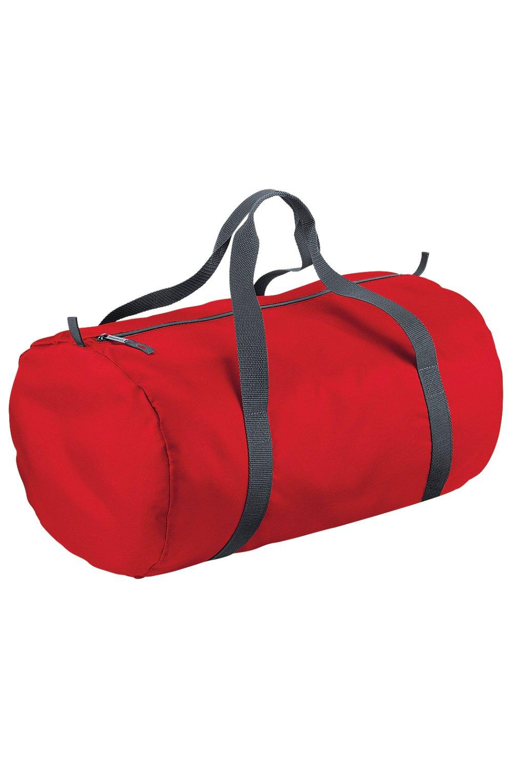 Водонепроницаемая дорожная сумка Packaway Barrel Bag / Duffle (32 литра) Bagbase, красный